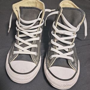 Classic Kids High-Top Sneakers - Black and White